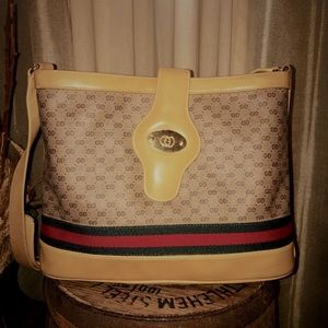 Vintage Gucci GG print Bucket bag